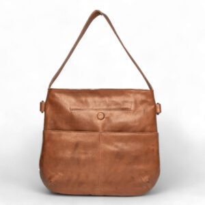 BIS00015 Classic Tan Leather Shoulder Bag