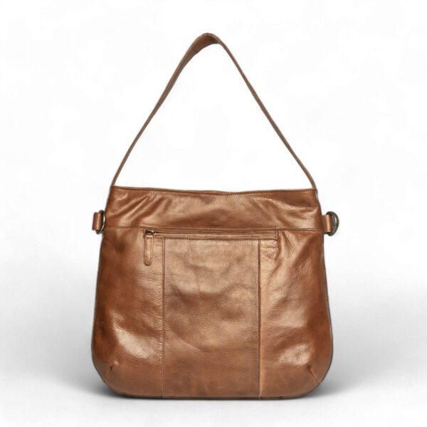 Classic Tan Leather Shoulder Bag - Image 2