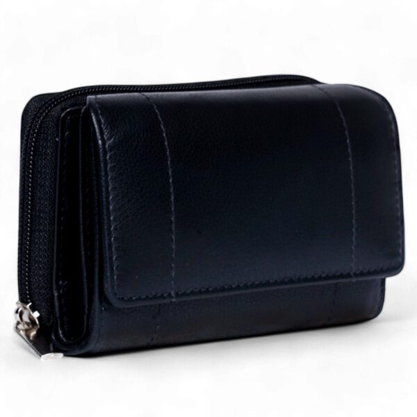 Long Leather Wallet – Turquoise Blue - Image 2