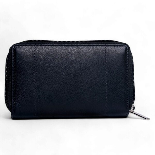 Long Leather Wallet – Turquoise Blue - Image 4
