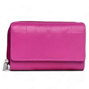 Long Leather Wallet – Fuchsia Pink